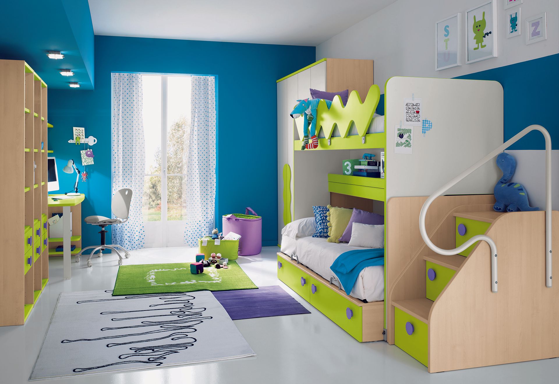 Мебель в детскую для двоих детей разнополых детей
