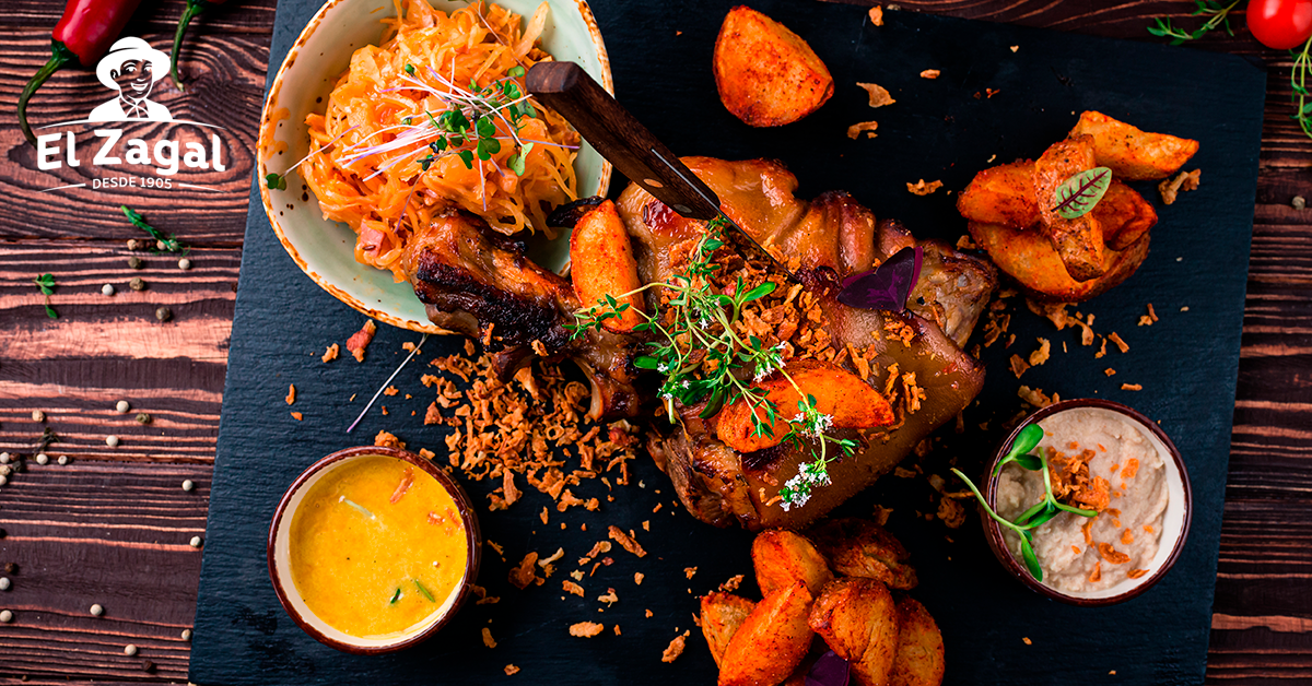 Codillo Al Horno Con Patatas Y Sobrasada De Mallorca El Zagal