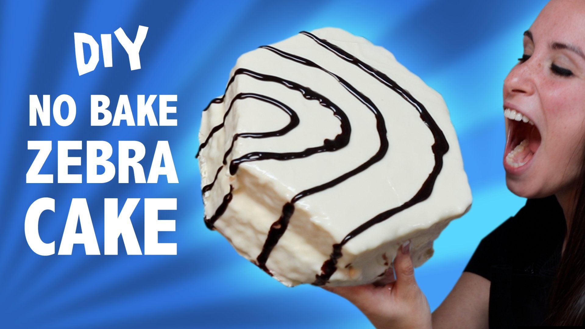 DIY NO BAKE ZEBRA CAKE