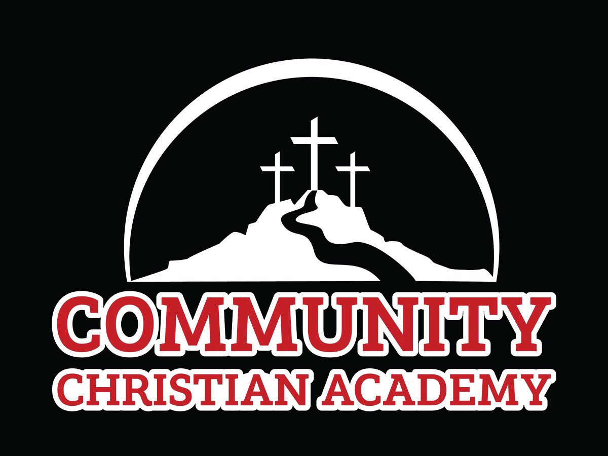 The logo for the community christian academy shows three crosses on top of a mountain. | Huntsville, Texas | Summit Christian Academy