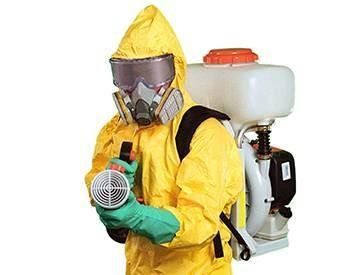 Man Wearing Suit For Disinfecting — Atlanta, GA — Cleanstar National, Inc.