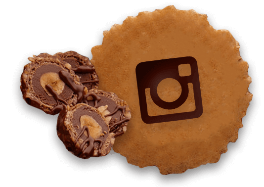 费列罗和饼干与instagram图标