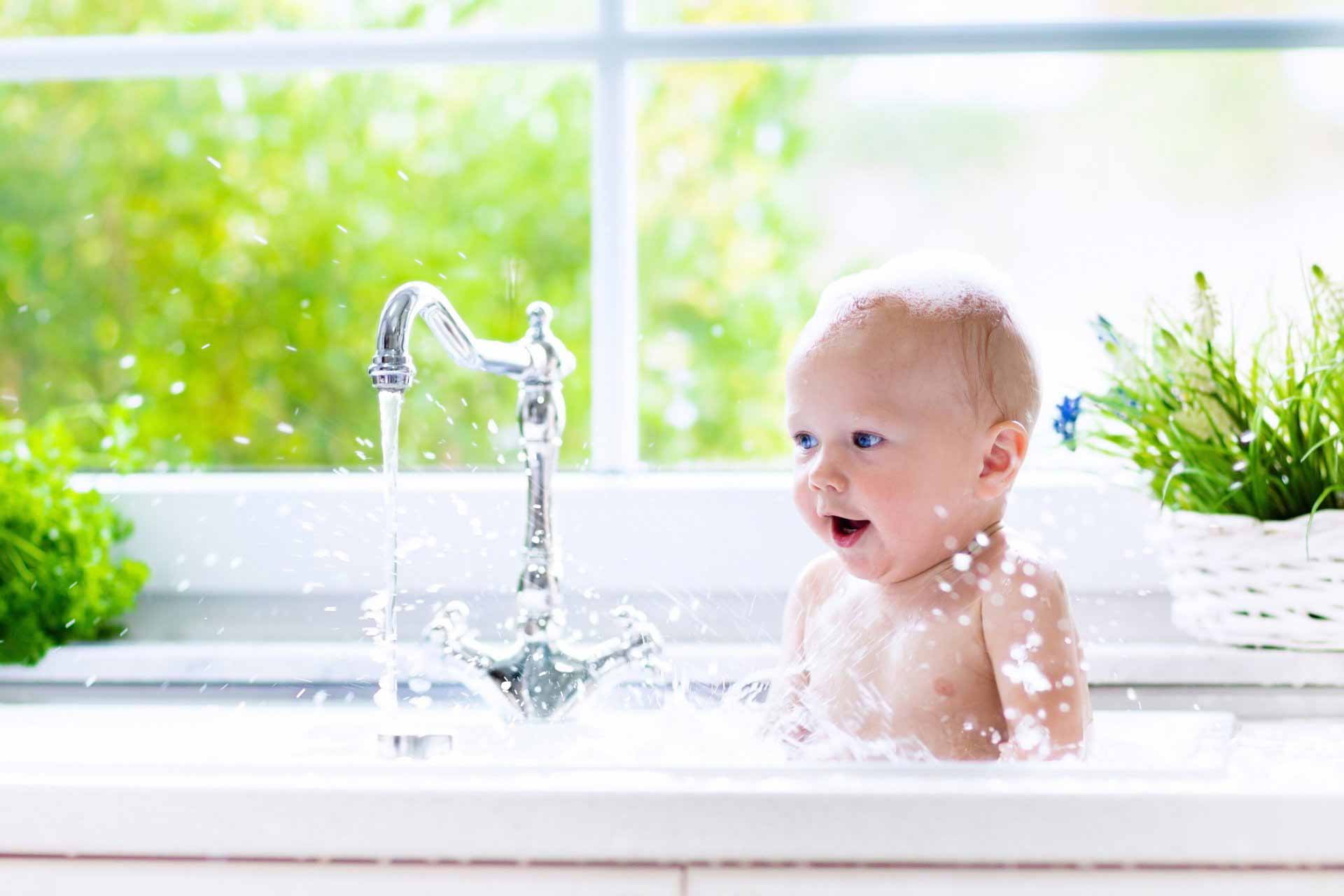 Little Baby Taking Bath — Jacksonville, FL — A & B Marketing