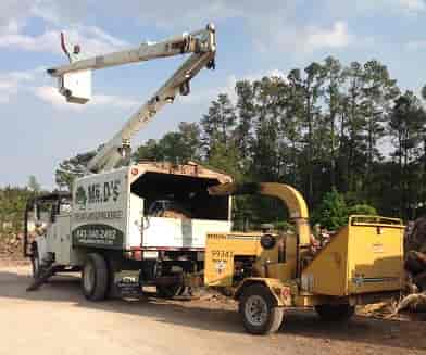 Excavator Tree Truck — Myrtle Beach, SC — Mr. D's Tree & Landscaping Service LLC