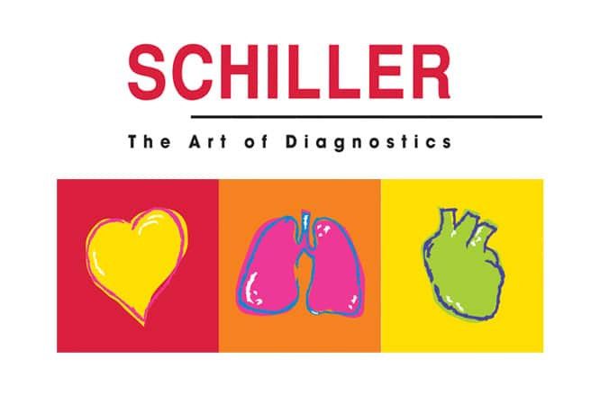 Un logo coloré pour Schiller l'art du diagnostic