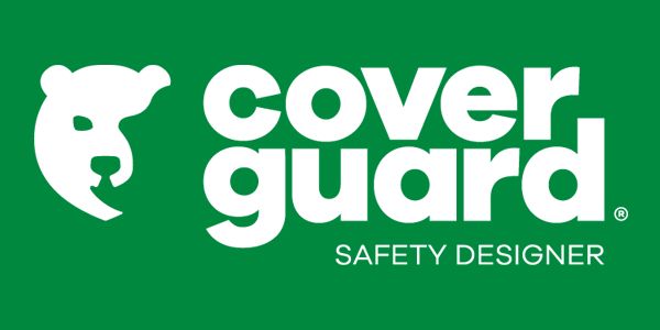 Un logo vert et blanc pour le concepteur de la sécurité de la protection de la couverture