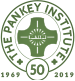 Pankey Institute 50th anniversary logo in green and white with a central tree emblem