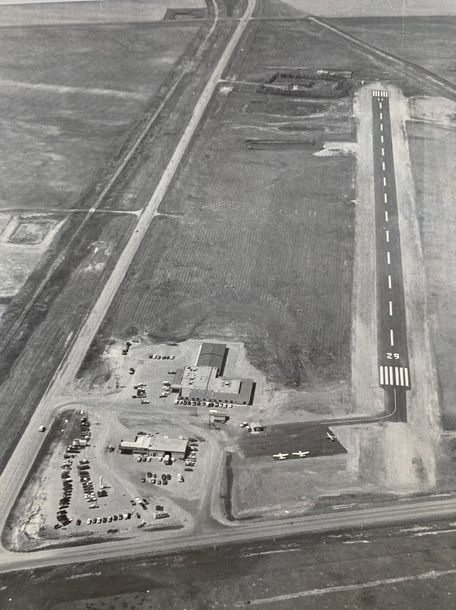Carlyle Airport, SK after being rebuilt, paved and painted