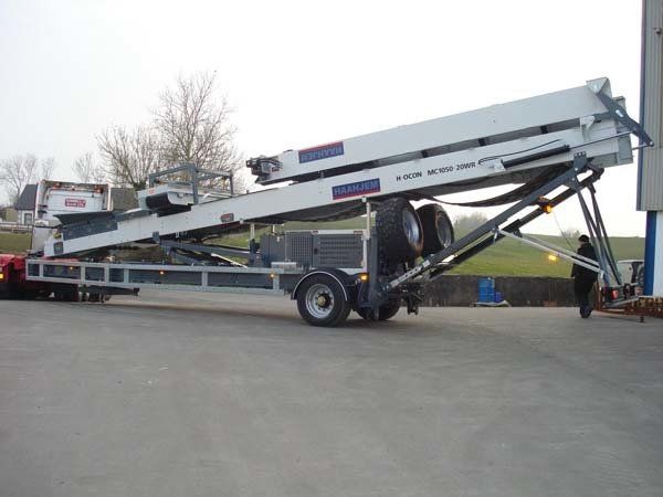 conveyor being transported