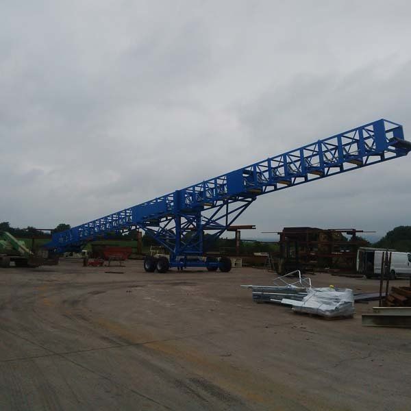 long blue conveyor