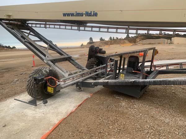 wheeled white conveyor