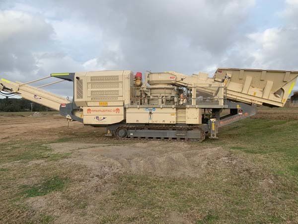 large beige crusher