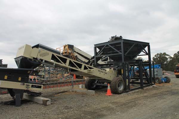 feed hopper front side view