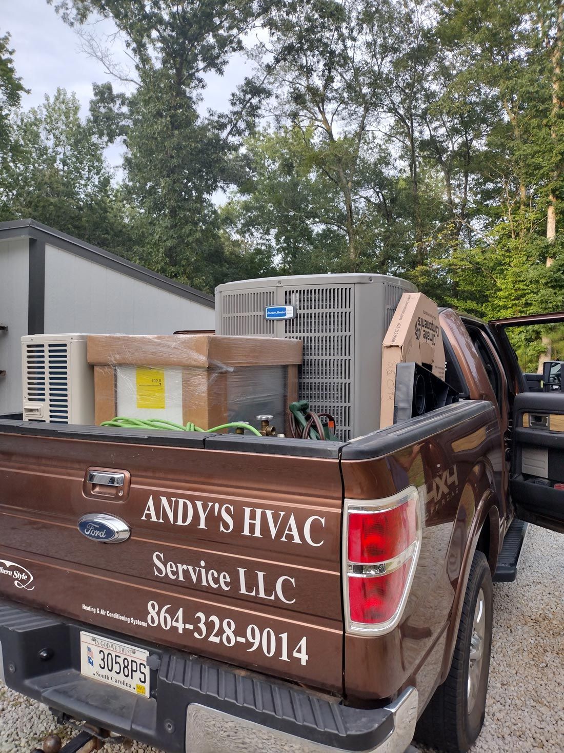 HVAC Units On Pickup Truck — Townville, SC — Andy’s HVAC Service LLC