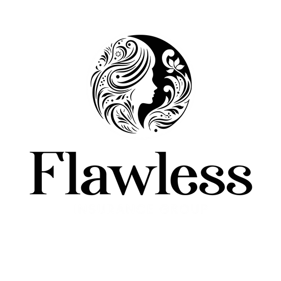 Flawless Insurance Group logo, black and white