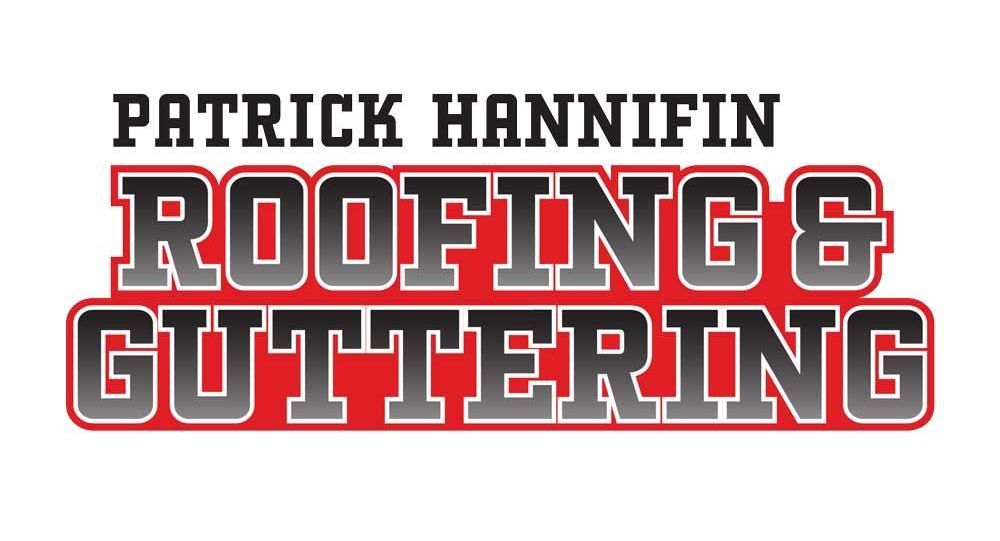 The logo for patrick hannifin roofing and guttering