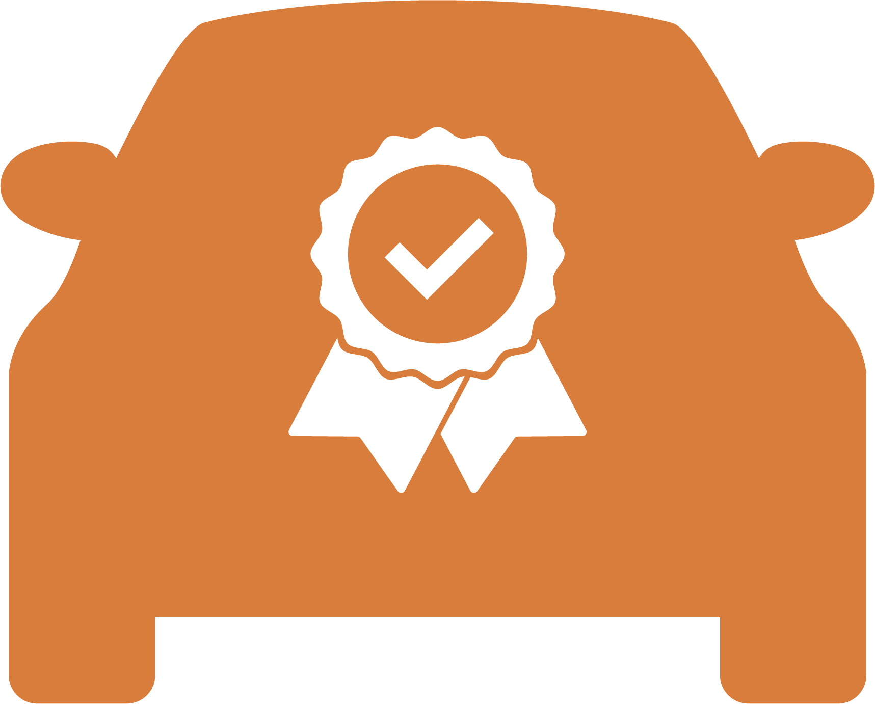 A blue circle with a white circle in the middle on a white background.