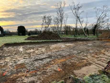 Décapage de terre végétale, terrassement