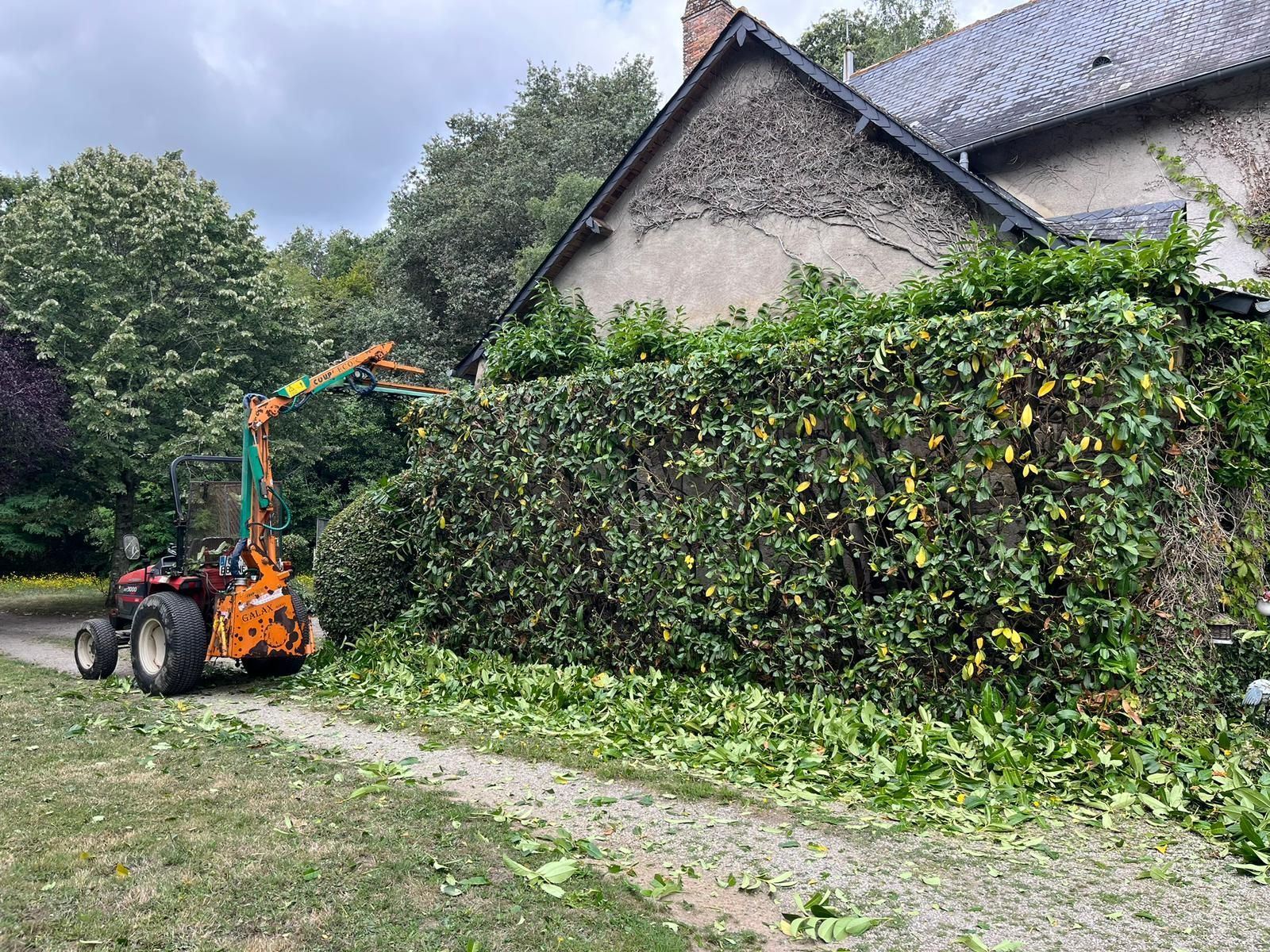 Taille de haies mécanisée, taille tracteur, haies de grande taille