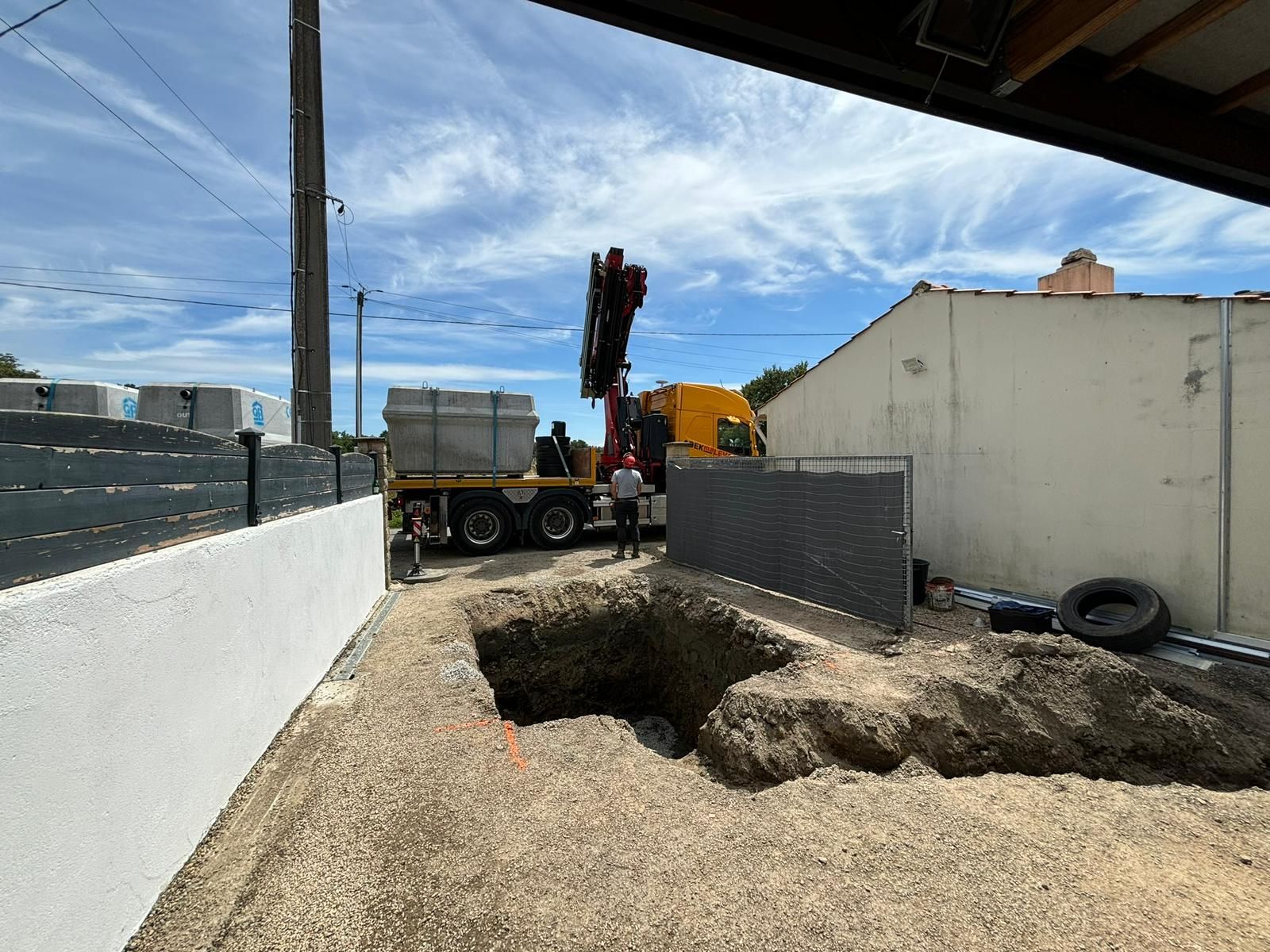 Préparation, installation, pose, réglage et branchement de micro-station d'épuration. Assainissement non collectif