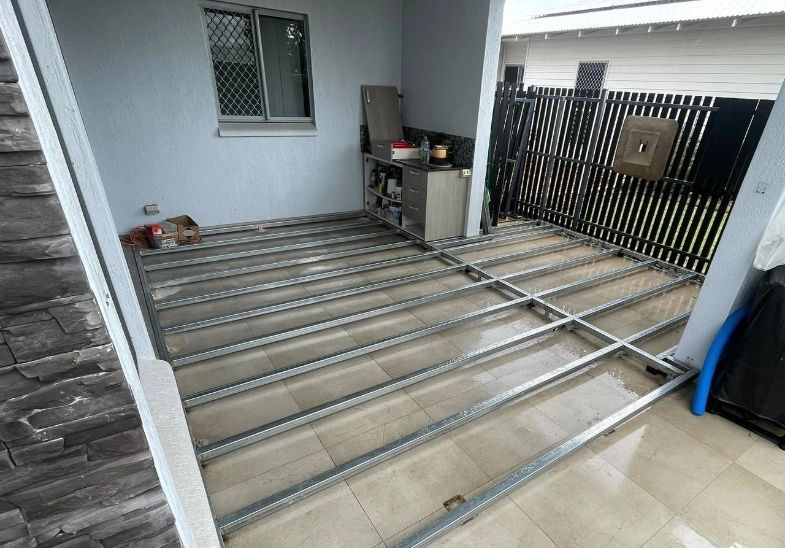 a deck frame has been placed — Northco Constructions In Palmerston, NT