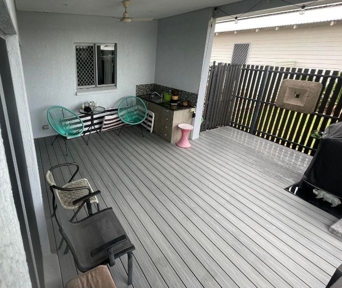 Covered Outdoor Deck With Grey Flooring — Northco Constructions In Muirhead, NT