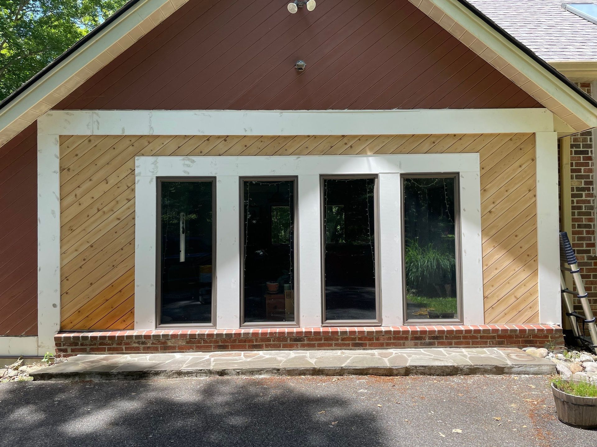 A house with a lot of windows on it