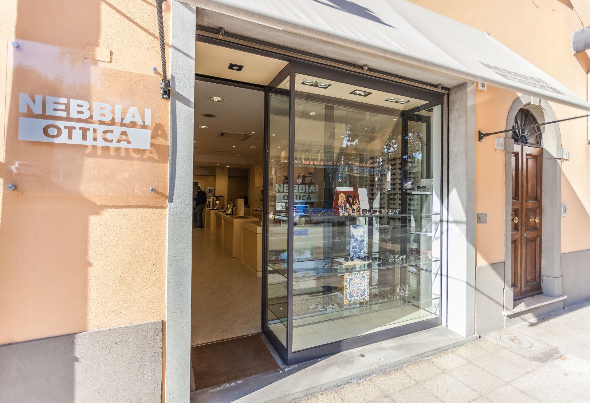 Vetrina di un negozio di ottica