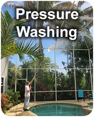 Man Using Pressure Washer — Fort Myers, FL — Wipe Out Windows