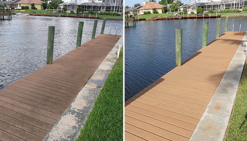 Before and After of Bridge Cleaning — Fort Myers, FL — Wipe Out Windows