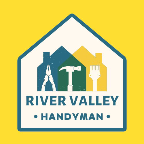 A logo for a handyman company called River Valley Handyman.