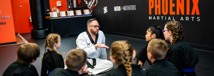 Martial arts class providing structure and confidence for kids who don’t enjoy team sports
