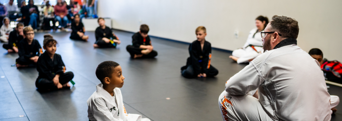 Child gaining confidence and focus through martial arts training
