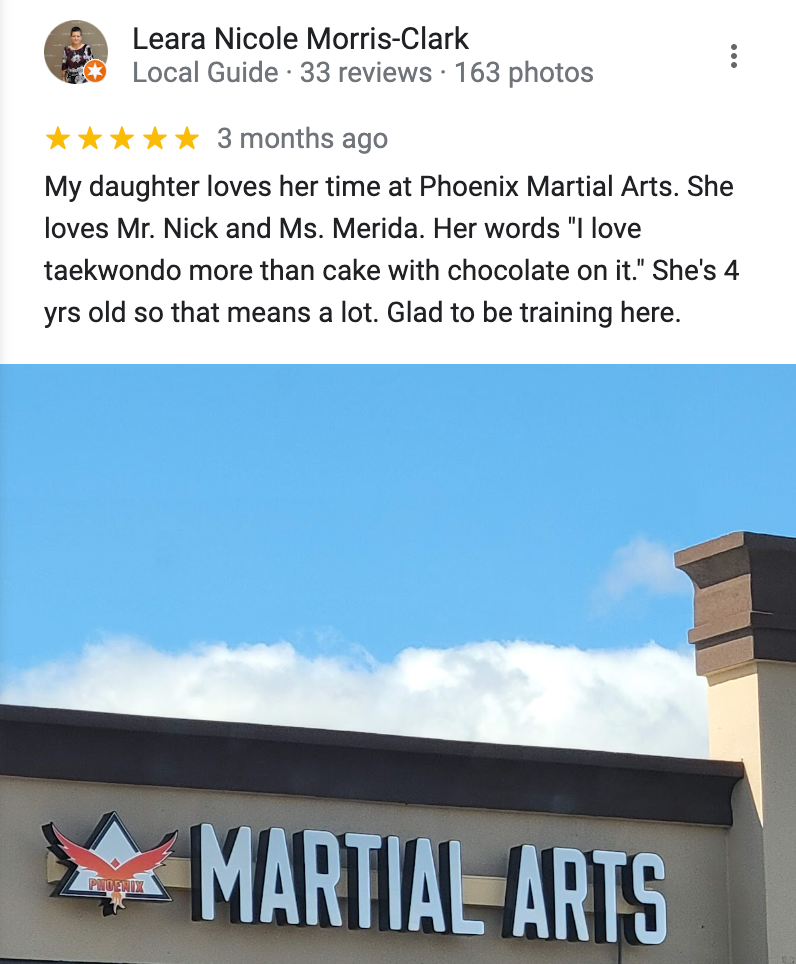 A woman is giving a review of martial arts.