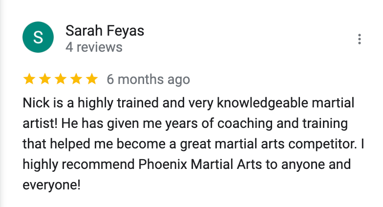 A review from sarah feyas shows that nick is a highly trained and very knowledgeable martial artist.