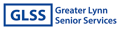 Logo for Greater Lynn Senior Services. GLSS in blue box. Text reads Greater Lynn Senior Services.