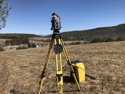 Total Station Set In Field — Greenwich, NY — Corner Post Land Surveying