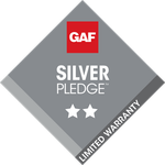 A silver pledge weather stopper limited warranty logo
