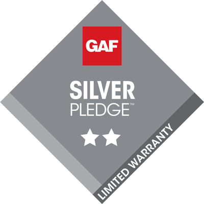 A silver pledge weather stopper limited warranty logo