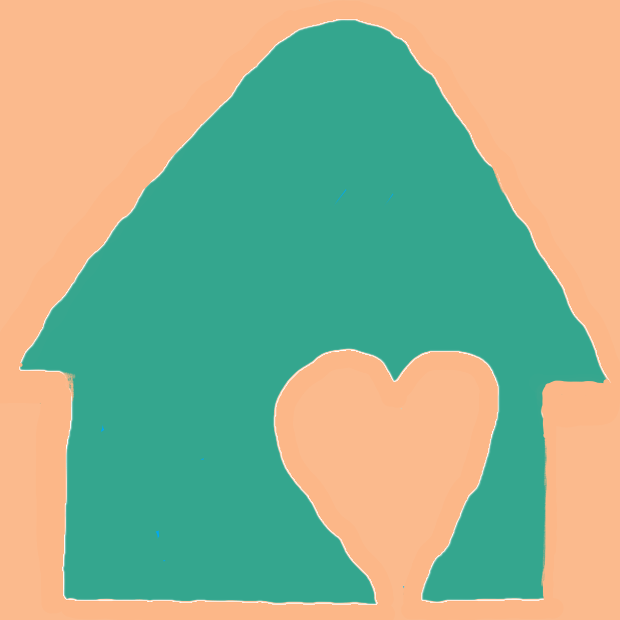 Little shed with a heart shaped door