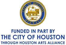 A logo for the city of houston through houston arts alliance