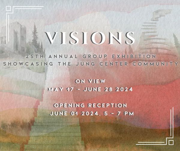 A poster for the 25th annual group exhibition showcasing the jung center community
