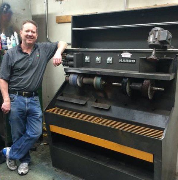 Owner and His Machine — St. Louis, MO — Cobblestone Quality Shoe Repair