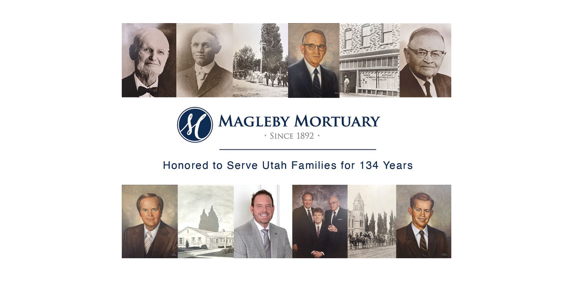 Blue MAGA Veterans banner with four portraits across the top and four across the bottom, plus event text in the center