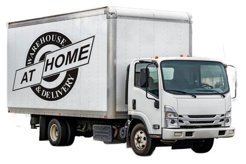 White delivery truck with 