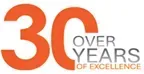 Orange 30 with Over Years of Excellence text.