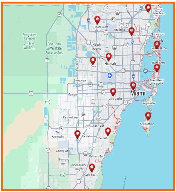 Miami-Dade map