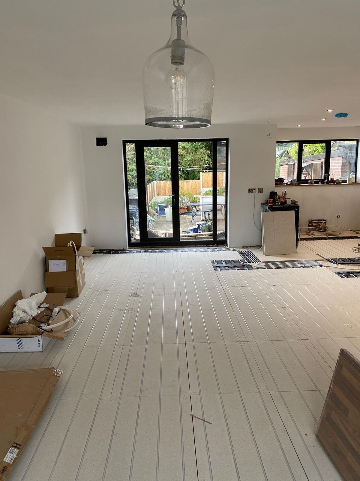 Tiled underfloor heating