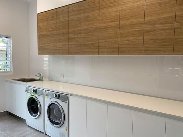 Washing machine and cabinet — Cabinetry in Cairns, QLD