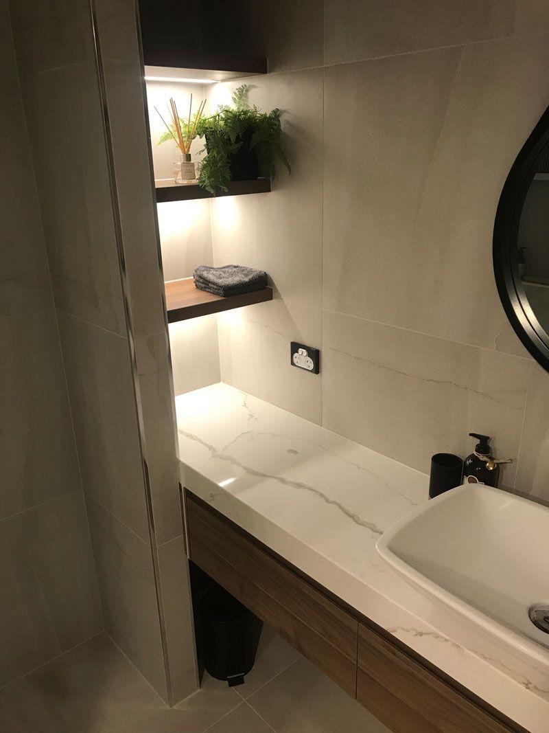 Bathroom with sink — Cabinetry in Cairns, QLD